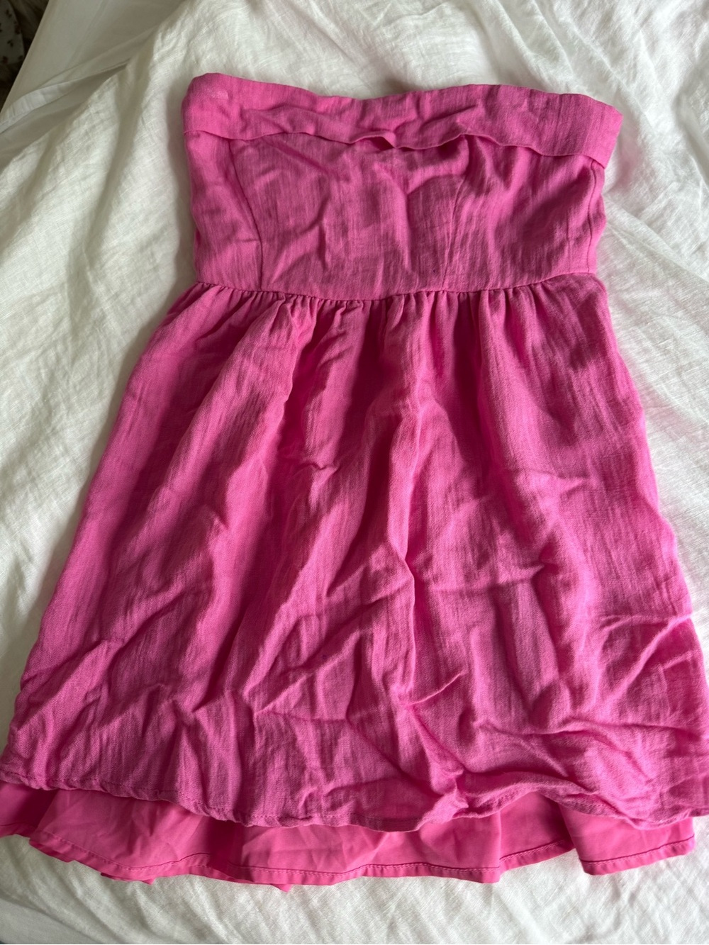 Strapless Pink Summer Dress